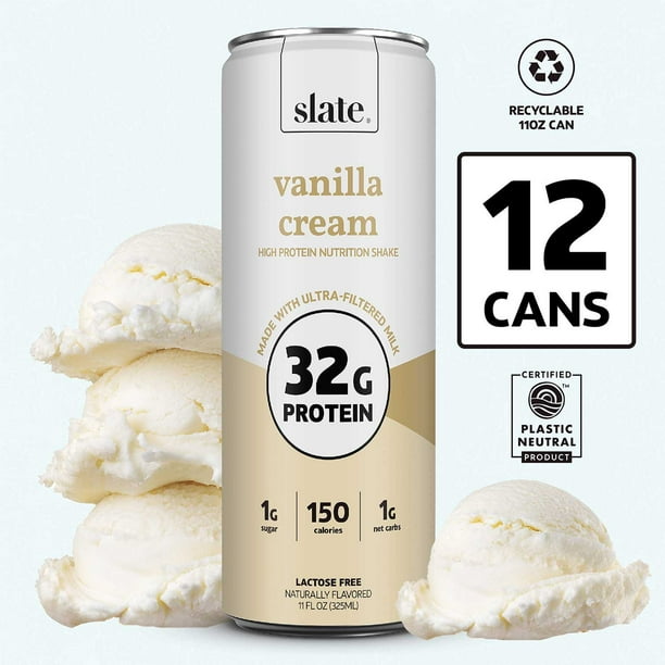 Slate Milk Vanilla Cream Nitrition Shake 11 fl. oz., 12 pk