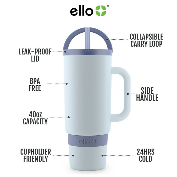 Ello Port 40-oz. Stainless Steel Tumbler with Handle, 2-Pack