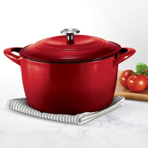 Tramontina Enameled Cast Iron 7-Quart Covered Round Dutch Oven