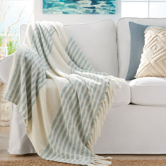 Member's Mark Woven Cotton Throw with Tassels, 60" x 70"