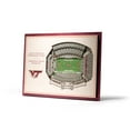 thumbnail image 1 of YouTheFan Virginia Tech Hokies 17"x13" 3D 5 Layer Stadium View Wall Art, 1 of 5