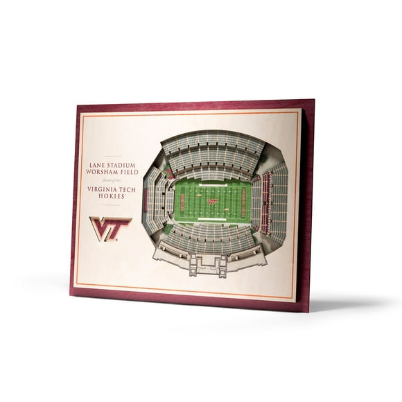 YouTheFan Virginia Tech Hokies 17"x13" 3D 5 Layer Stadium View Wall Art