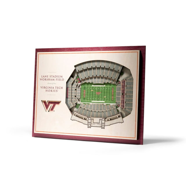 YouTheFan Virginia Tech Hokies 17"x13" 3D 5 Layer Stadium View Wall Art