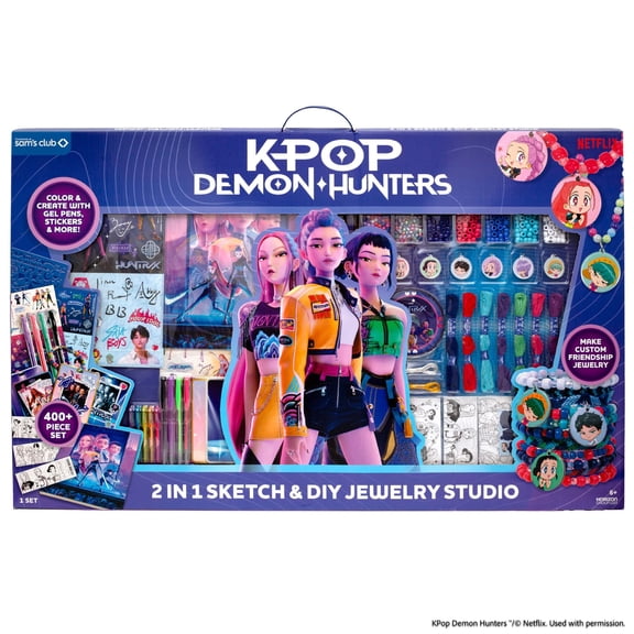KPop Demon Hunters 2-in-1 Sketch & DIY Jewelry Studio