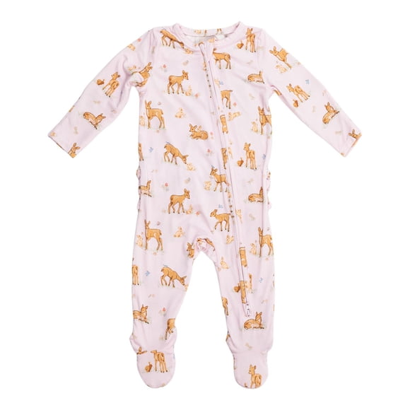 Angel Dear Baby Girls 2-Way Zipper Footie