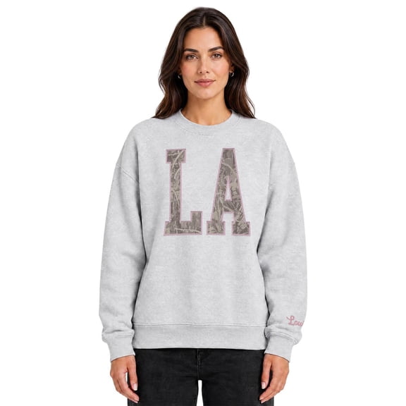 State of Mine Women's Camo Letters State Sweatshirt