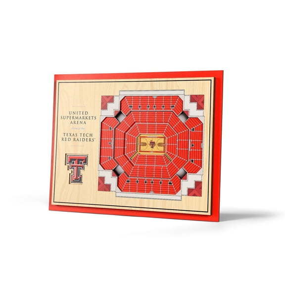 YouTheFan NCAA 5-Layer Stadium View 3D Wall Art, Assorted Teams