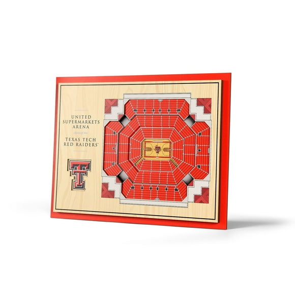 YouTheFan NCAA 5-Layer Stadium View 3D Wall Art, Assorted Teams