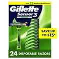 thumbnail image 1 of Gillette Sensor3 Sensitive Men's Disposable Razor, 24 ct., 1 of 8
