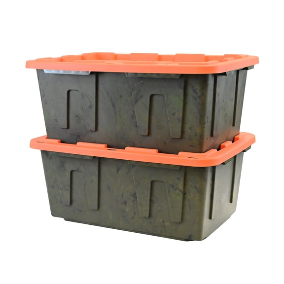 Member's Mark 40 Gallon Heavy-Duty Camo Storage Tote, 22.0" D x 38.2" W x 16.4" H, 1 pack or 2 pack