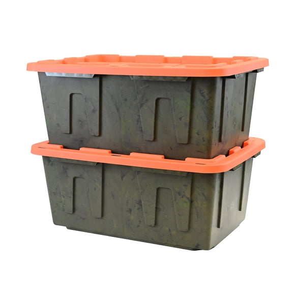 Member's Mark 40 Gallon Heavy-Duty Camo Storage Tote, 22.0" D x 38.2" W x 16.4" H, 1 pack or 2 pack