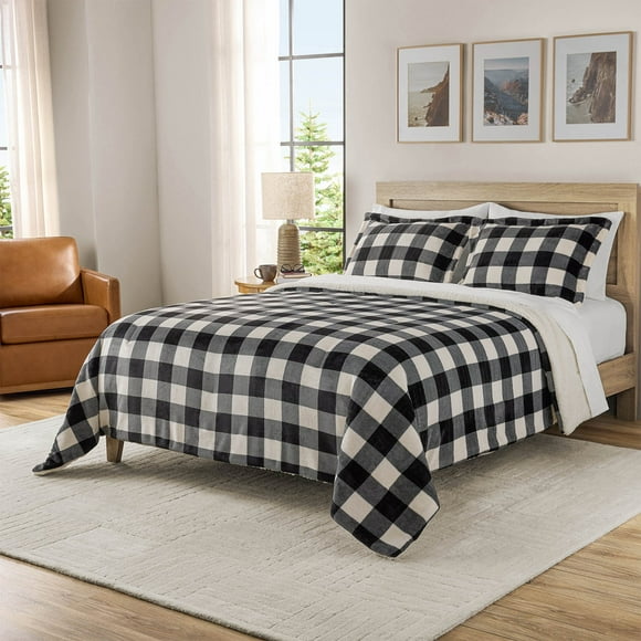 Member's Mark 3-Piece Printed Plush Comforter Sets, Assorted Sizes