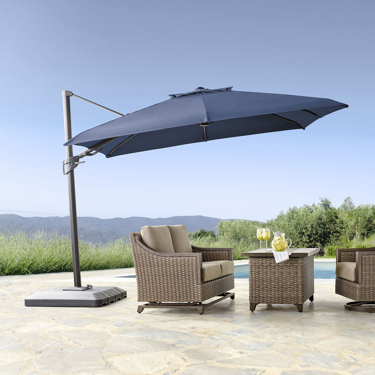 havy duty concrete patio umbrella stand Dolibest Heavy In-Ground Base, Universal Steel Rustproof Steel Ground Umbrella Stand, Space-Saver Steel Anchor for Outdoor Offset Cantilever and Middle Pole Umbrellas : Patio, Lawn & Garden Cantilever Patio Umbrella | Upgrade your outdoor space Length:146 L41172300
