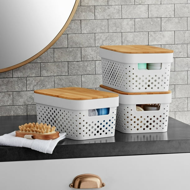 Member's Mark Multipurpose Vented Storage Bins with Bamboo Lids