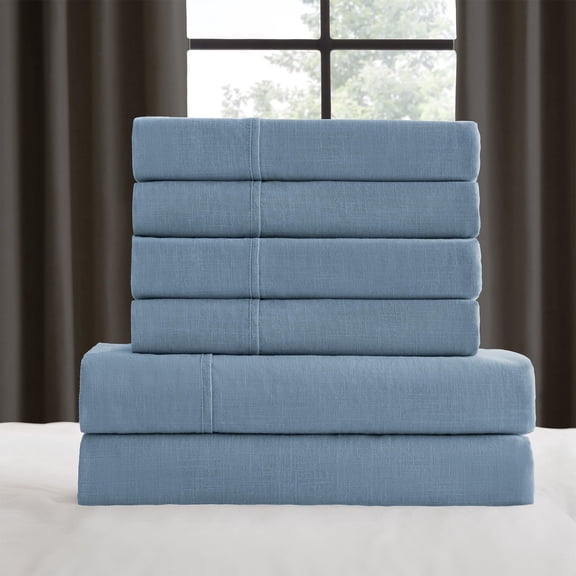 Member's Mark Washed Cotton Textured Sheet Set, Assorted Sizes