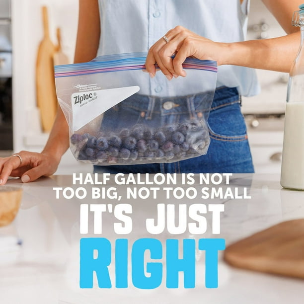 Ziploc Half Gallon Freezer Bags, 160