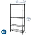 thumbnail image 2 of Seville Classics 5-Tier Steel Wire Shelving, 36” W x 14” D x 75.5” H, 2 of 10