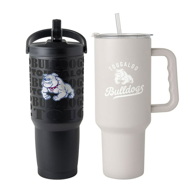 Logo Brands Tougaloo Bulldogs Stainless Steel Tumbler Set