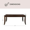 thumbnail image 5 of Colette 7-Piece Formal Dining Set with Motif, Brown, 5 of 18