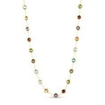 thumbnail image 1 of Multi Gemstone Station Necklace in 14 Karat Yellow Gold, 1 of 6
