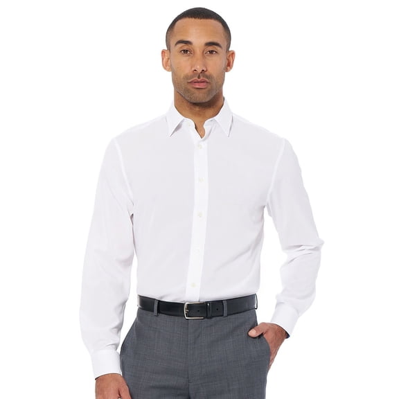 Nick Graham Men's Modern Fit Traveler Dress Shirt