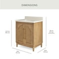 thumbnail image 2 of Member's Mark Enzo Collection 30" Bathroom Vanity with Rattan Cabinet Doors, Natural Finish, 2 of 9