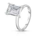 thumbnail image 3 of Lab Created Emerald Cut Solitaire Diamond Ring in 18K Gold, 3 of 8