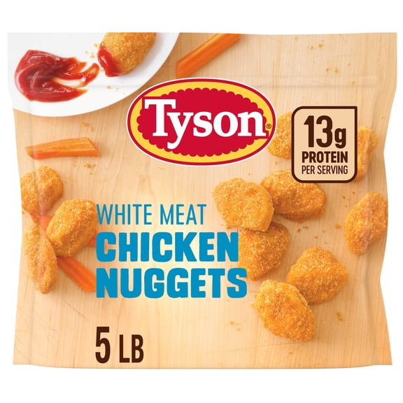 Tyson Breaded Chicken Nuggets, Frozen, 5 lbs.