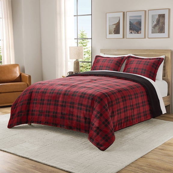 Member’s Mark 3-Piece Printed Plush Sherpa Comforter Set