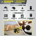 thumbnail image 5 of 15,000/12,000-Watt Champion Power Electric Start Tri Fuel Home Backup Portable Generator with CO Shield + Propane / Natural Gas Hose, 5 of 10
