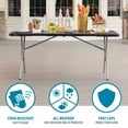 thumbnail image 3 of Lifetime 6-Foot Fold-In-Half Table Light Commercial, 80788, 3 of 12