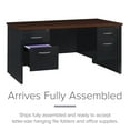 thumbnail image 2 of Hirsh Executive Office Modular Double Pedestal File Office Desk, Choose Color, 2 of 11