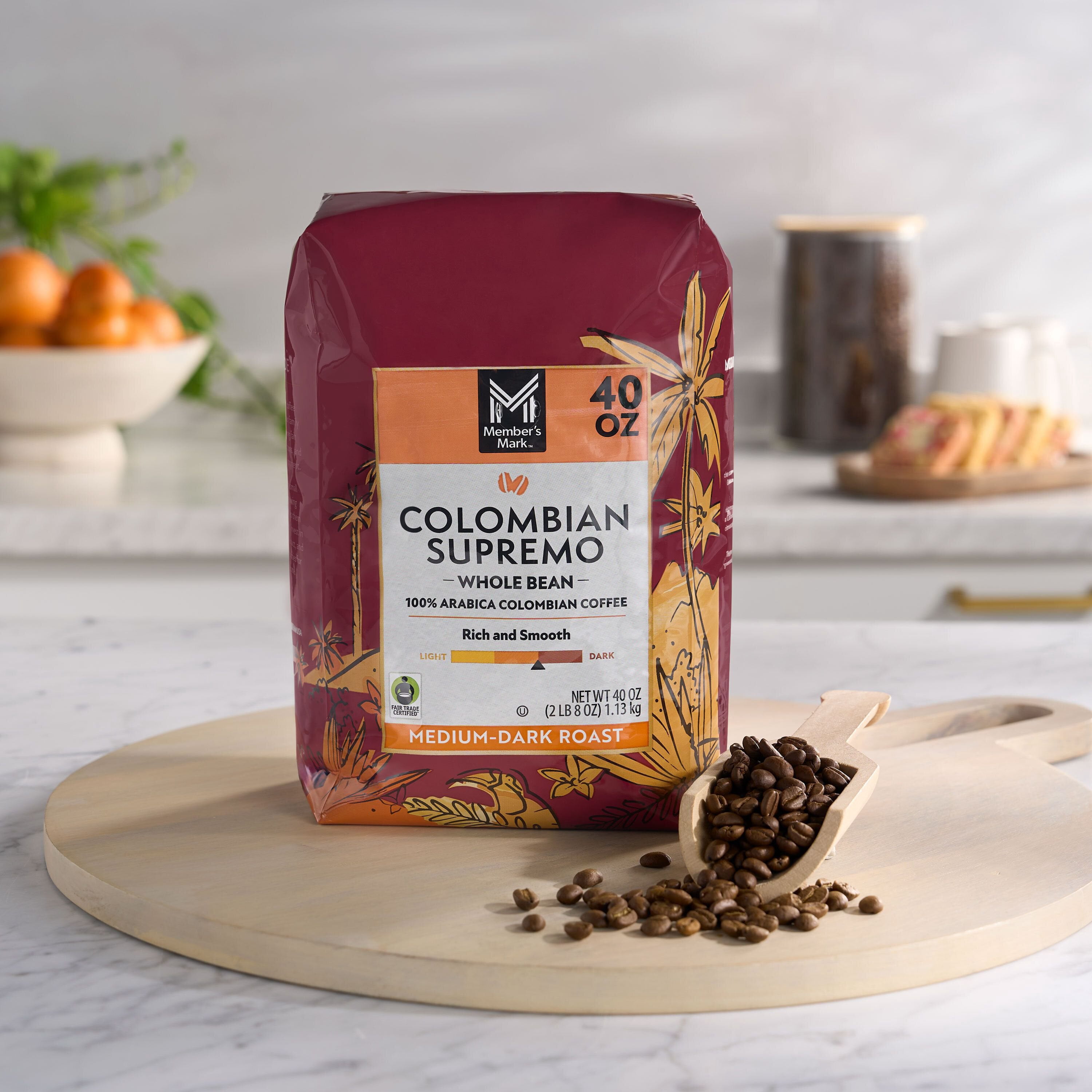 Member's Mark Medium-Dark Roast Whole Bean Coffee, Colombian