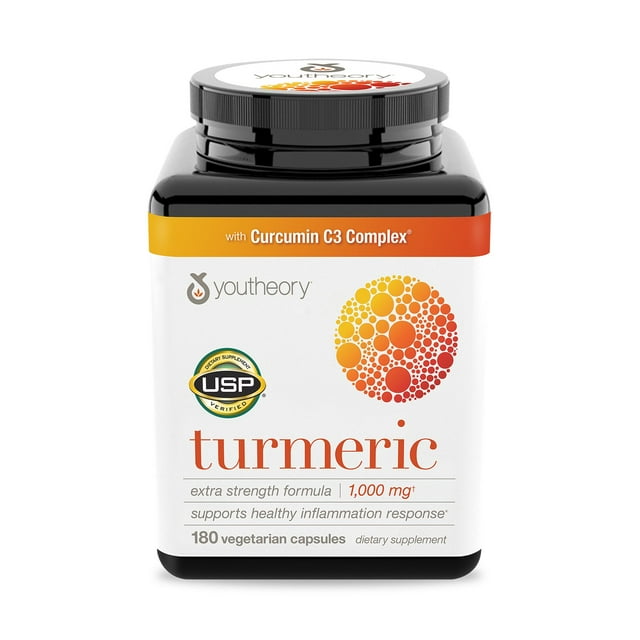 Youtheory Turmeric Extra Strength 1000mg Capsules (180 ct.)