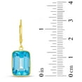 thumbnail image 5 of Emerald Cut Gemstone Dangle Earrings in 14K Gold, 5 of 5