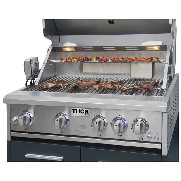 THOR Kitchen 4-Piece Outdoor Oakland Gray Kitchen Suite w/ Cover