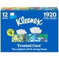 thumbnail image 1 of Kleenex Trusted Care Facial Tissues 12 boxes, 160 tissues/box, 1 of 13
