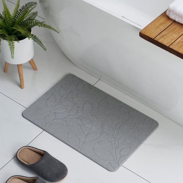 VCNY Home Diatomite Stone Bath Mat, 16" x 24"