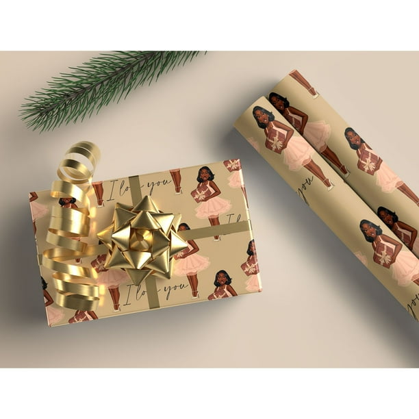 Mah Melanin Beautiful Collection Premium Wrapping Paper, 4pk.