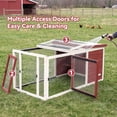 thumbnail image 6 of Outdoor chicken coop for 2-3 chickens, 57" L x 29" W x 25" H, Red & White, 6 of 6
