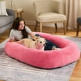 thumbnail image 2 of Snuggle Cuddler Oversized Plush Human Dog Bed, 2 of 6