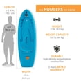 thumbnail image 2 of Lifetime Dash 6'6" Youth Sit-On-Top Kayak, Paddle Included, 2 of 17