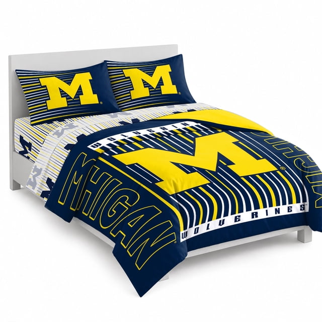 Logo Brands Michigan Wolverines Bed-In-A-Bag Set