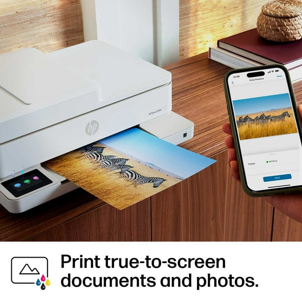 HP Envy 6558e Wireless All-in-One Color Photo Inkjet Printer, 6