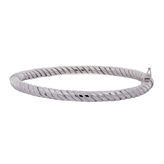 Italian Twisted Bangle in Sterling Silver