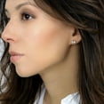 thumbnail image 5 of Round Cut Lab Created White Sapphire Pendant Necklace & Stud Earrings Set, 5 of 6