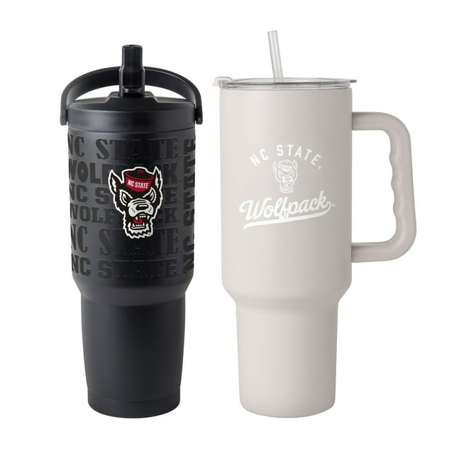 Logo Brands North Carolina State Wolf Pack Stainless Steel Tumbler Set