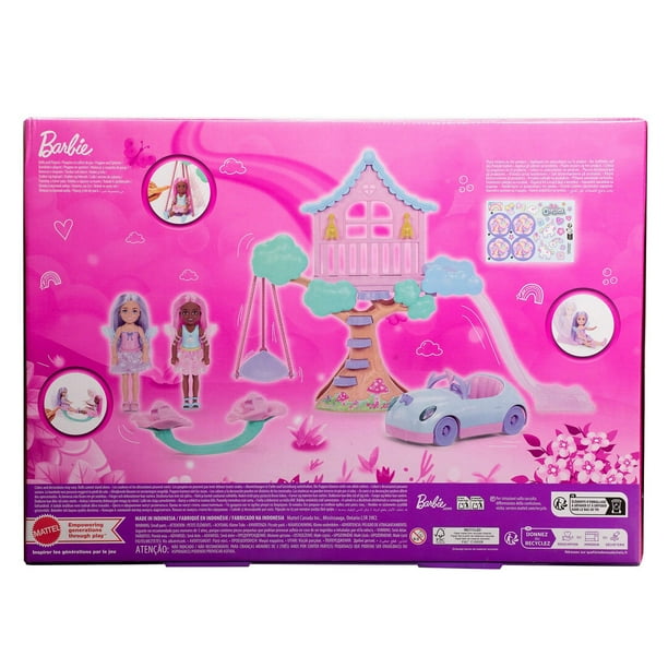 Barbie Fantasy Treehouse Playset with Chelsea Dolls and Car