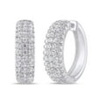 thumbnail image 1 of 2.00 C.T. TW Round Cut Diamond Hoop Earrings in 14K Gold, 1 of 6