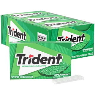 Trident Sugar-Free Chewing Gum, Spearmint, 14 pcs., 15 pk.